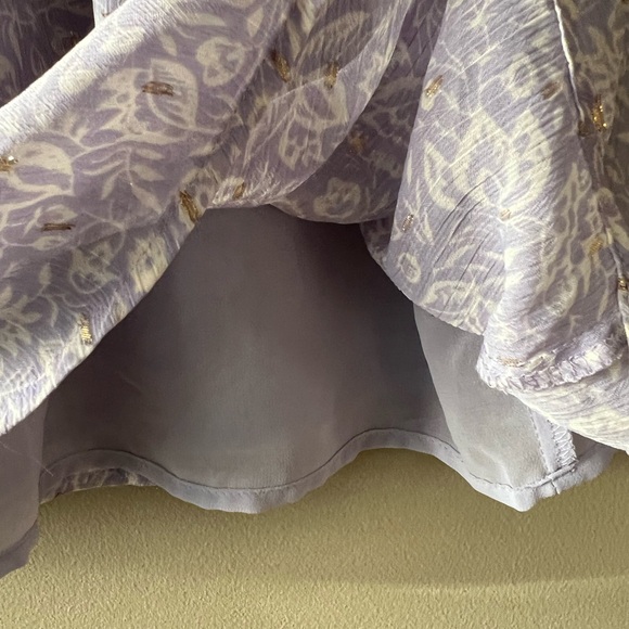 Express Light Purple & White Floral Print On-Off Shoulder Top - Picture 10 of 12